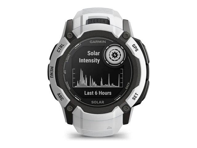 Garmin Instinct 2X Solar - faserverstärktes Polymer - Ja intelligente Uhr mit Band - 64 MB - Steinweiß