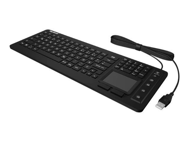RaidSonic KeySonic KSK-6231INEL - Tastatur - mit Touchpad - Deutsch - Schwarz