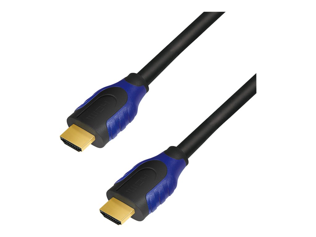 LogiLink High Speed with Ethernet - HDMI-Kabel mit Ethernet - HDMI männlich zu HDMI männlich - 7.5 m - Schwarz - 4K Unterstützung