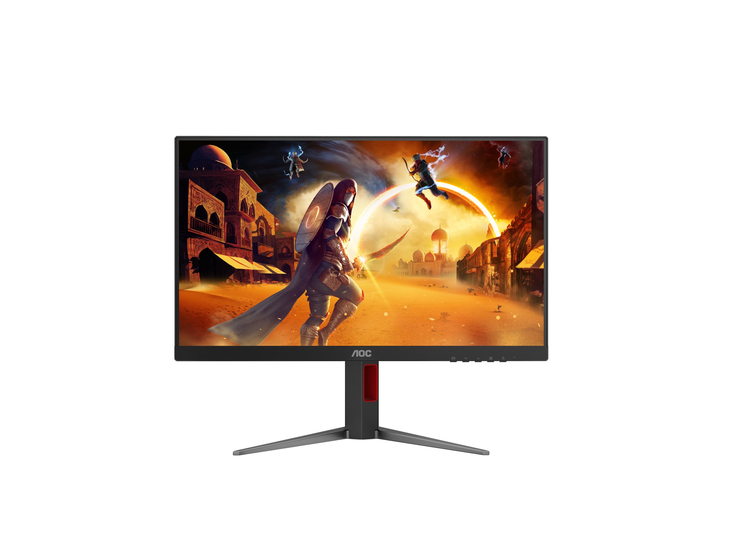 AOC Gaming 24G4HA - 24 Zoll Full HD Monitor, 200 Hz, 1 ms, G-Sync comp., HDR10 (1920x1080, 2x HDMI 2.0, 1x DisplayPort 1.4) schwarz-rot