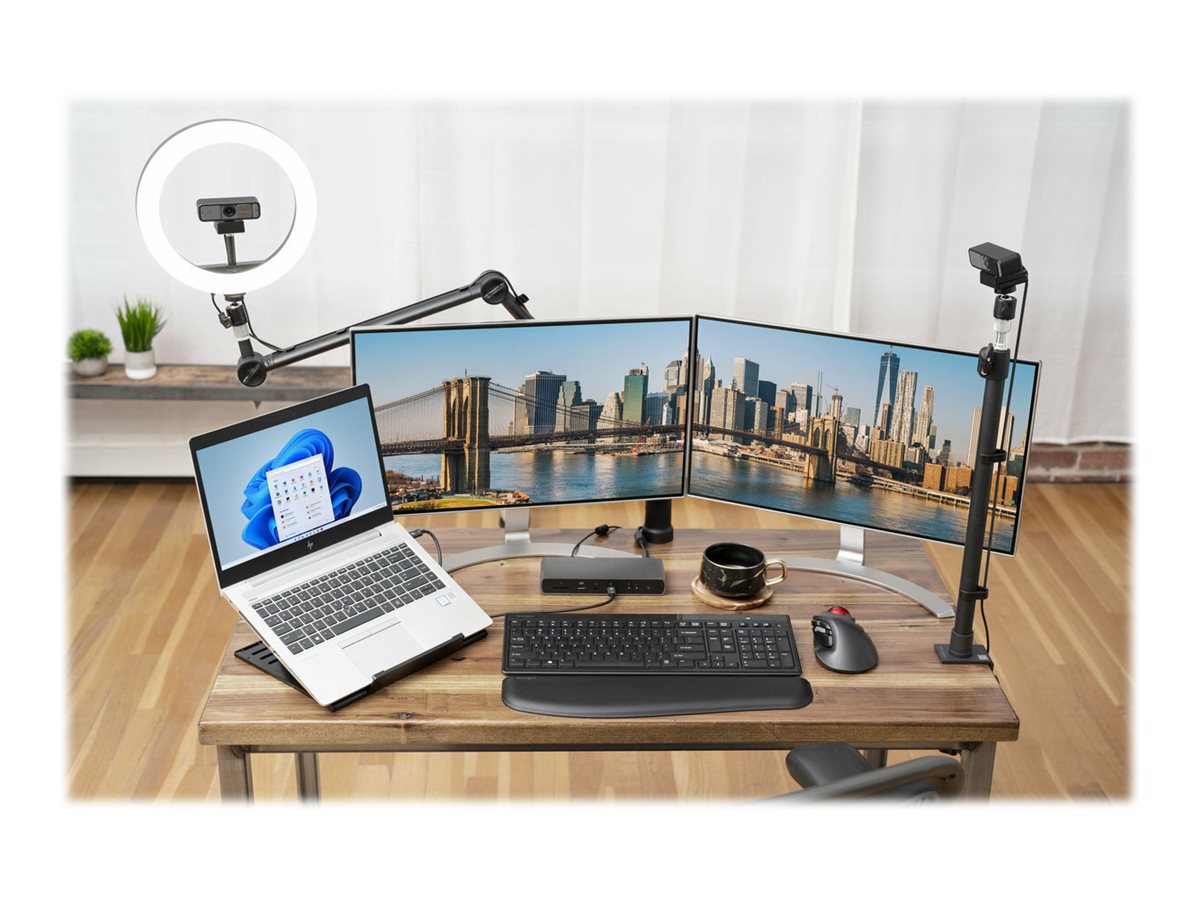 Kensington A1020 - Befestigungskit (Auslegerarm, C-Klammer) - neigbar - für Mikrofon/Webcam/Licht - Tischmontage - für Kensington ProVC Bundle