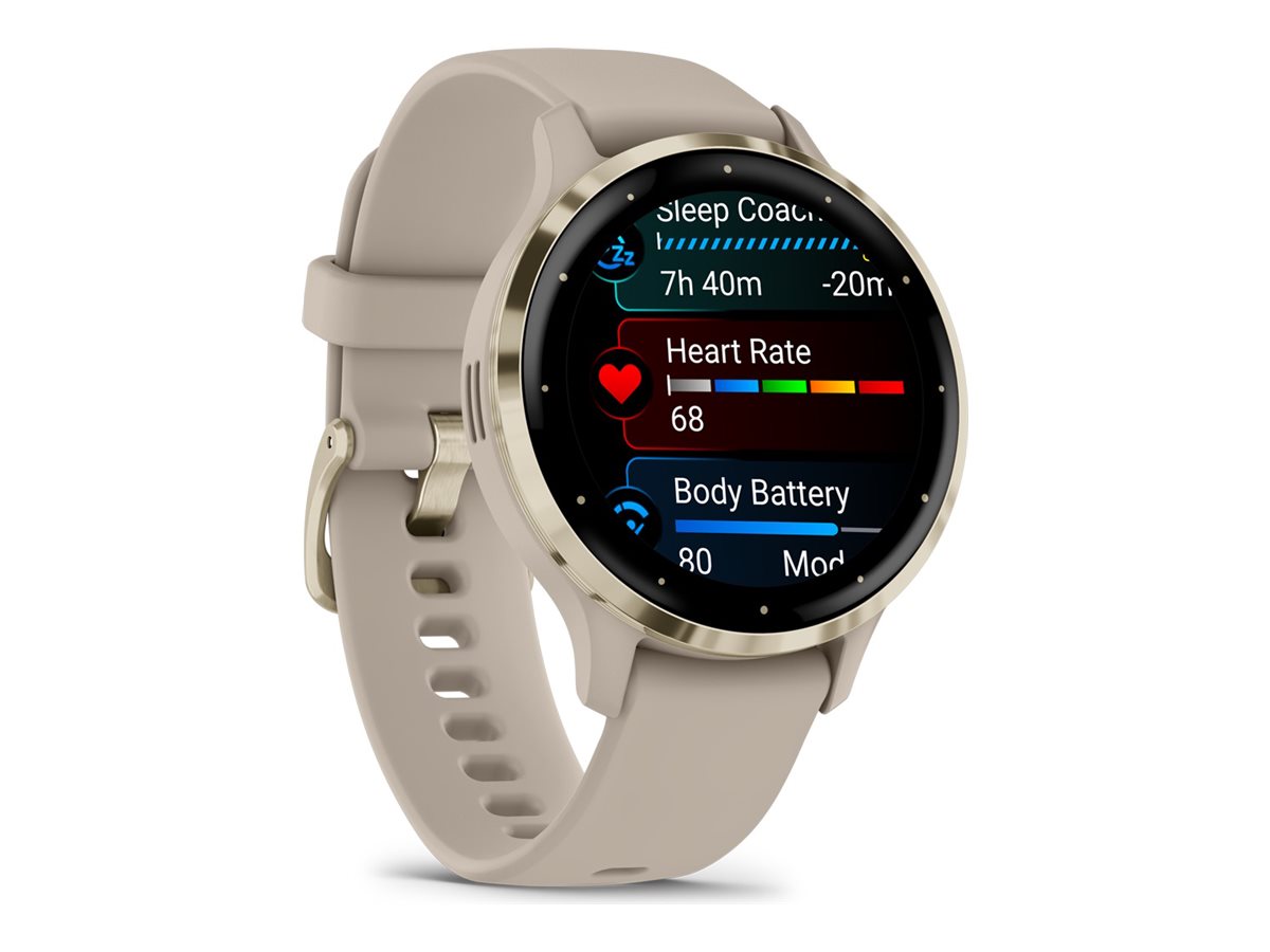 Garmin Venu 3S - French Gray - intelligente Uhr mit Band - 8 GB