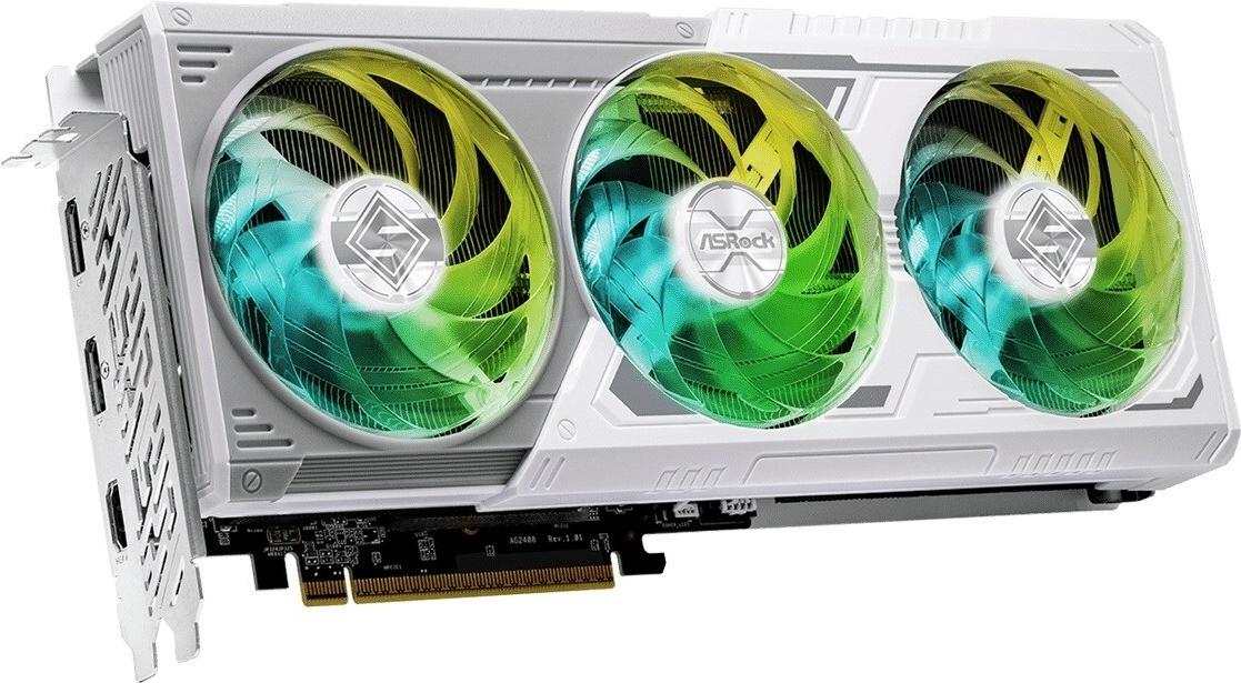 ASRock Radeon RX 9060 XT 16GB Steel Legend OC Grafikkarte - 16GB GDDR6, 2x HDMI, 2x DP