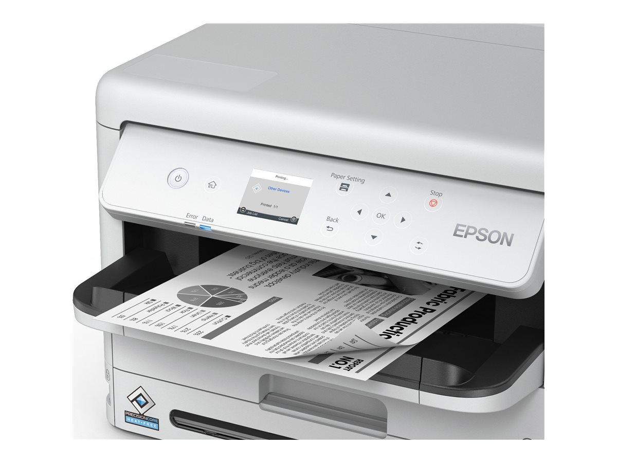 Epson WorkForce Pro WF-M5399DW - Drucker - s/w - Duplex - Tintenstrahl - A4/Legal - 1200 x 2400 dpi - bis zu 25 Seiten/Min. - Kapazität: 330 Blätter - USB 2.0, Gigabit LAN, Wi-Fi(ac)