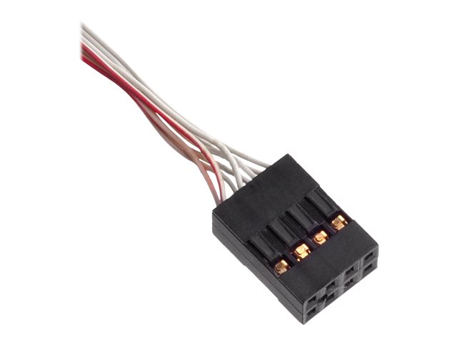 SilverStone CPS03 - SATA- / SAS-Kabel - mit Sidebands - 4-Lane - Mini SAS (SFF-8087) (M) bis SATA, Seitenband (W) - 50 cm - Schwarz