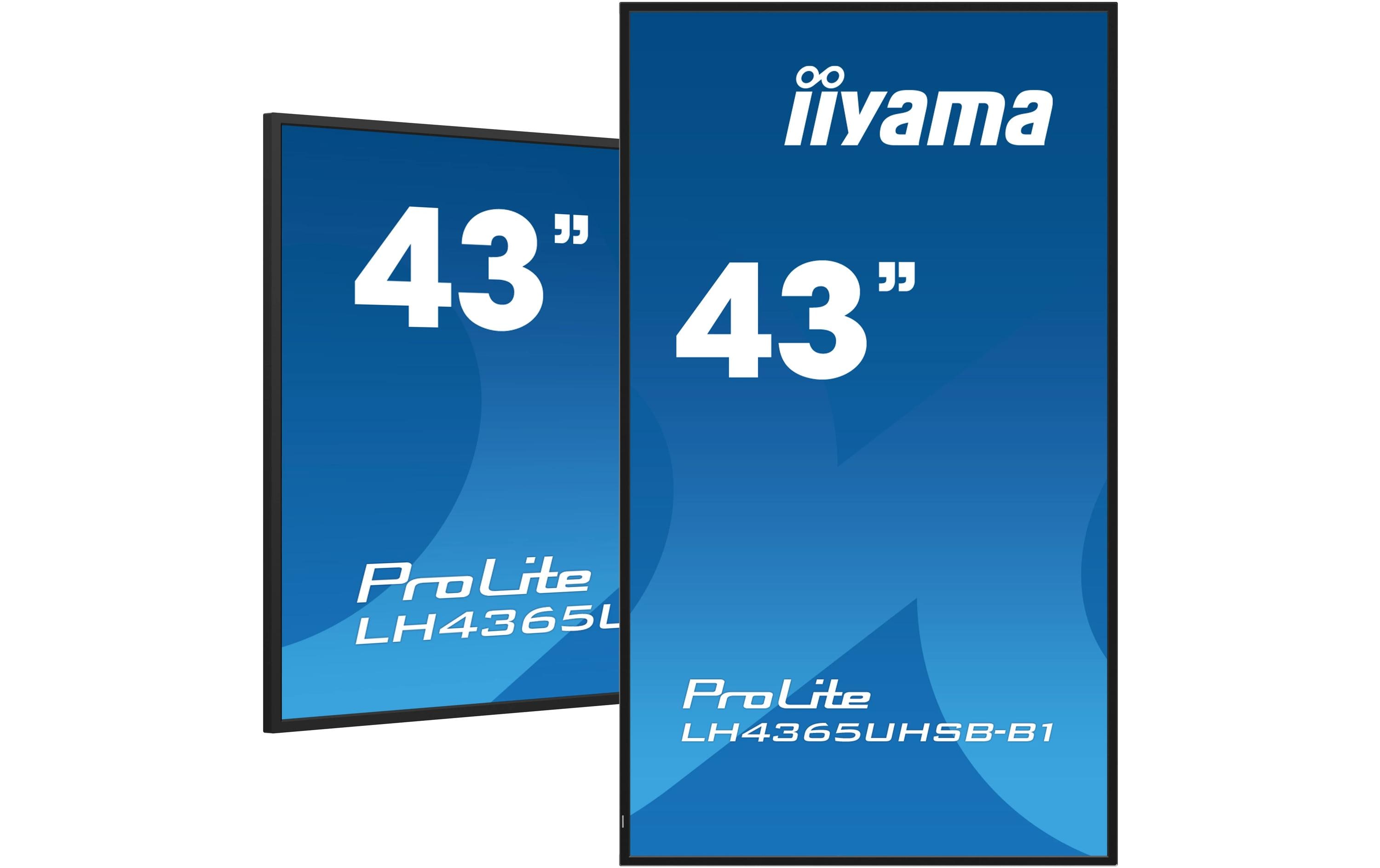 iiyama ProLite LH4365UHSB-B1 - 109 cm (43") Diagonalklasse (108 cm (42.5") sichtbar) LCD-Display mit LED-Hintergrundbeleuchtung - Digital Signage - Android - 4K UHD (2160p) 3840 x 2160 - Schwarz