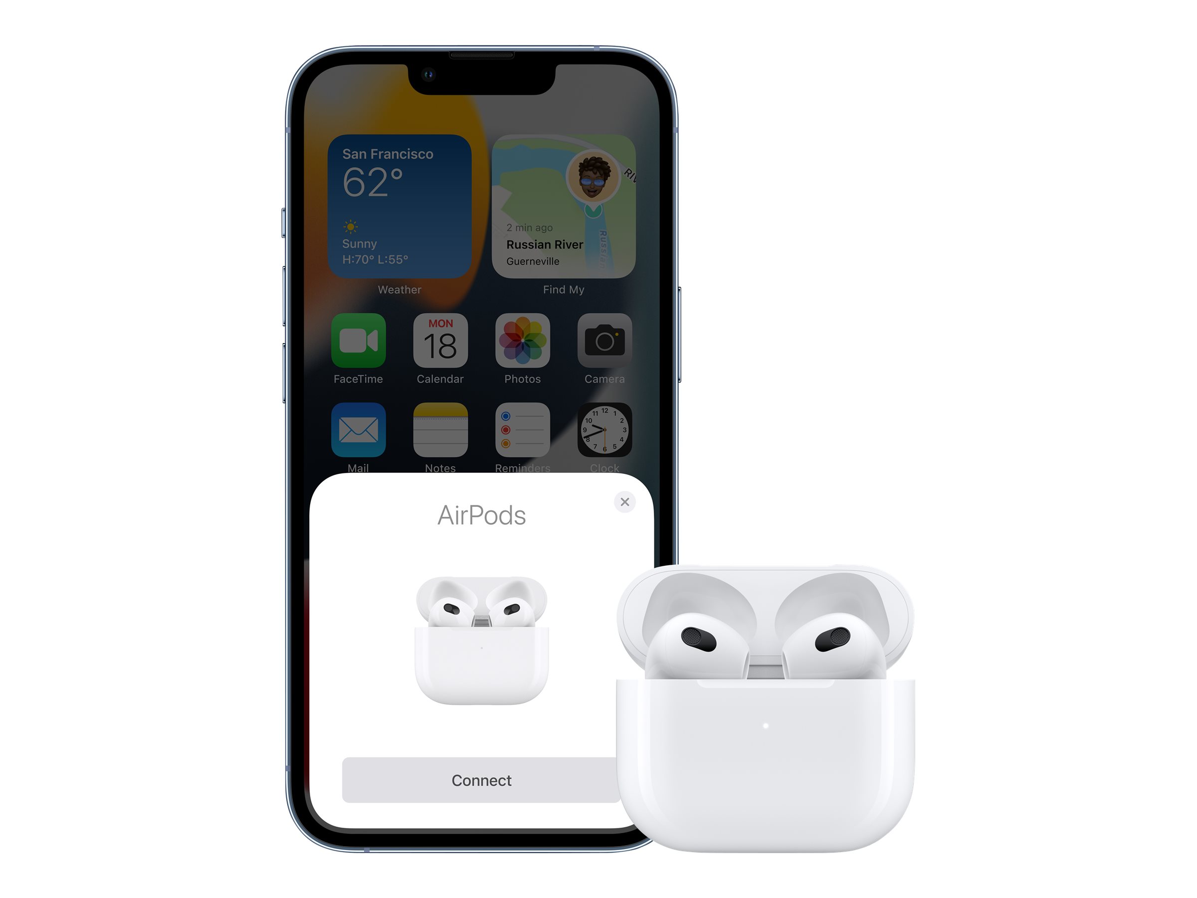 Apple AirPods with Lightning Charging Case 3. Generation - True Wireless-Kopfhörer mit Mikrofon