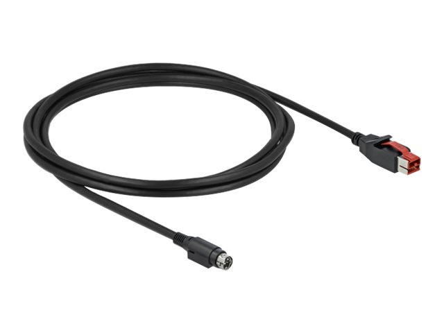Delock - Powered USB-Kabel - USB PlusPower (24 V) (M) zu Strom mini-DIN (M) - 24 V - 3 m - Schwarz