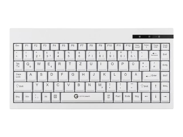 GCQ CleanType Easy Basic Compact - Tastatur - QWERTZ - Deutsch - weiß Eingabegerät