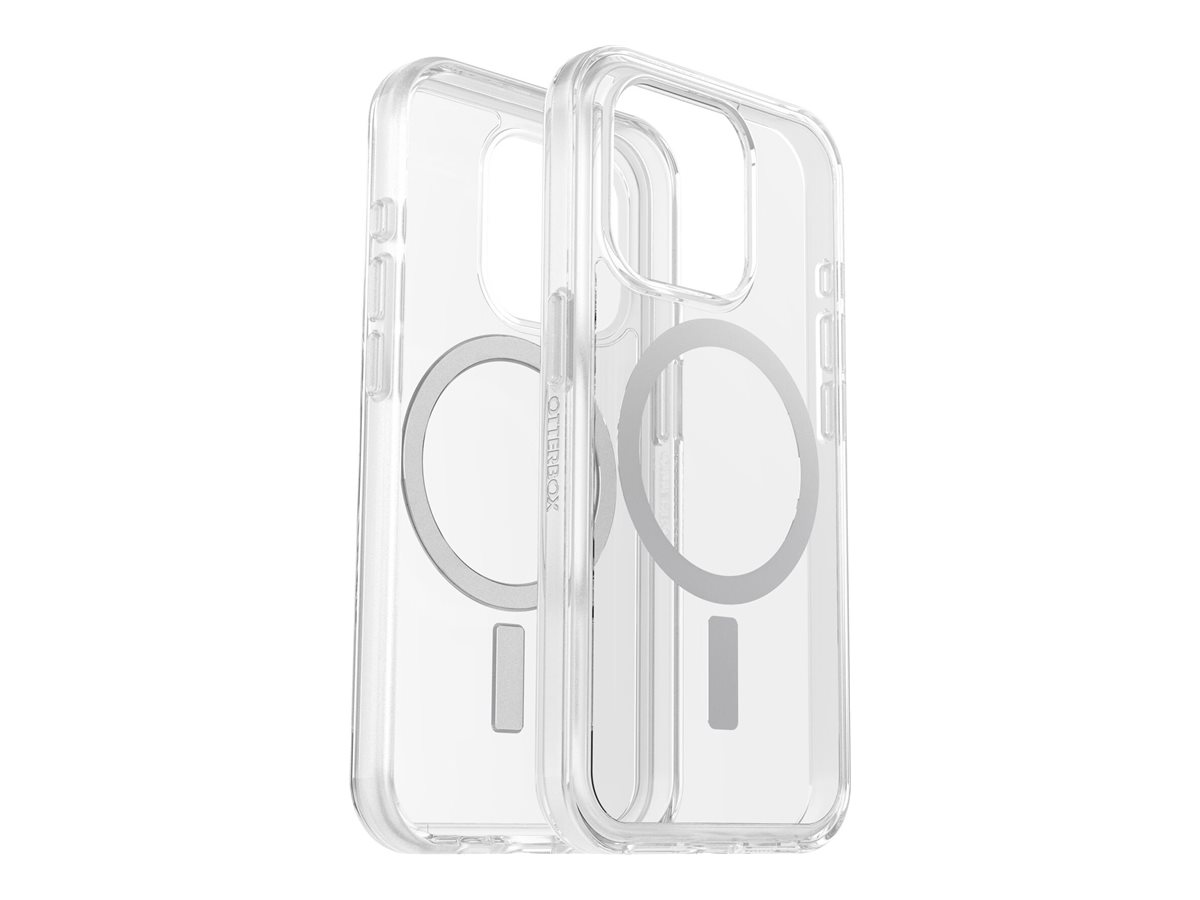 OtterBox Symmetry Series Clear - Handyhülle für Apple iPhone 15 Pro - kompatibel mit MagSafe - Polycarbonat, Kunstfaser, Silberphosphatglas - klar