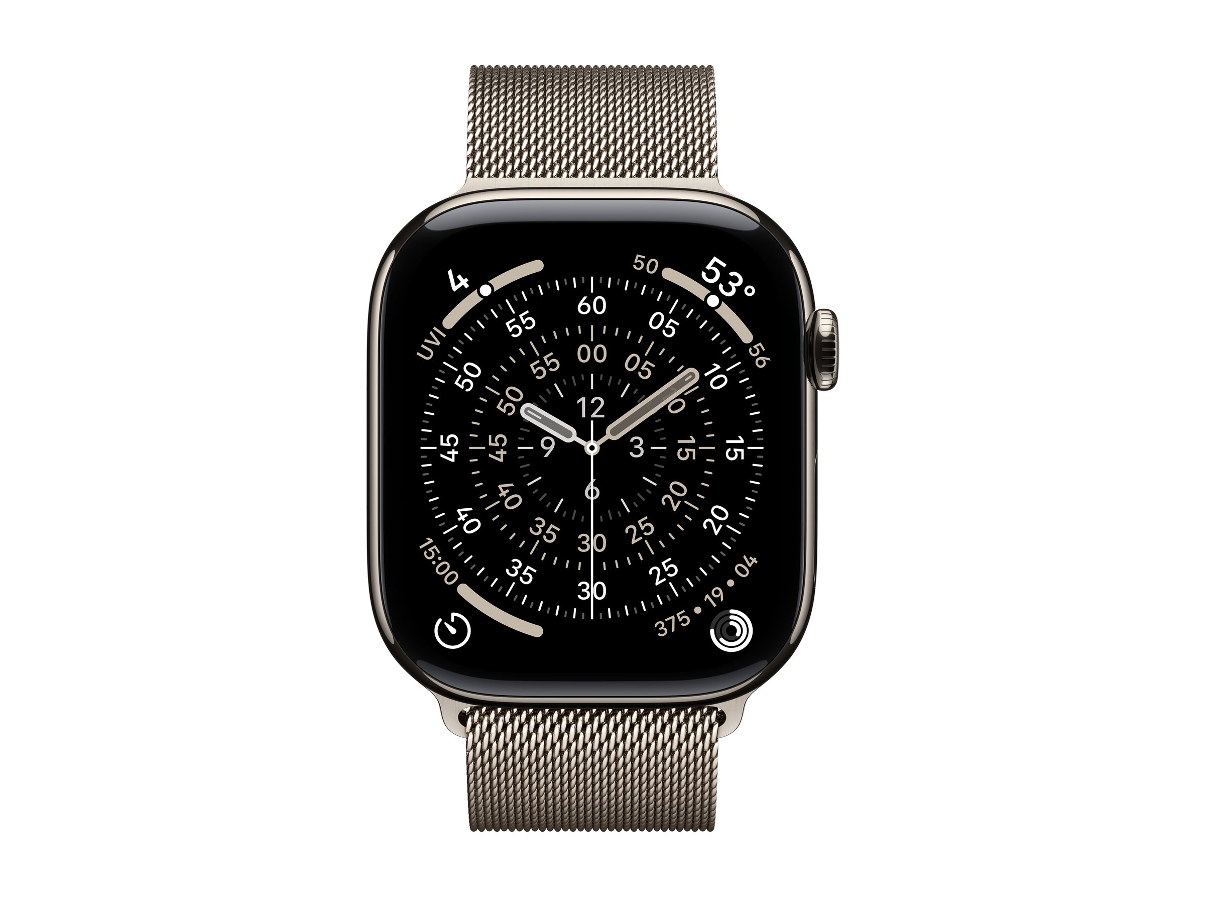 Apple Watch Series 11 GPS + Cellular 46mm Natural Titanium Case with Natural Milanese Loop - M/L