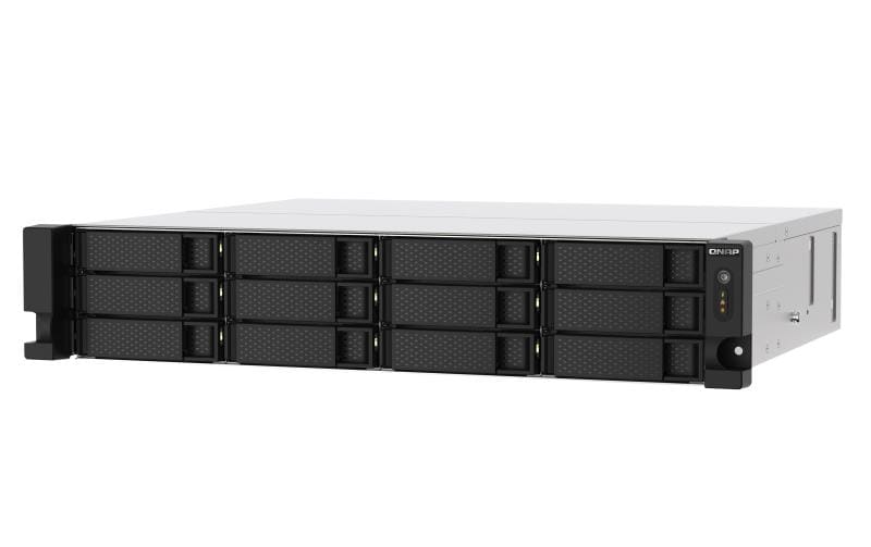 QNAP TS-1273AU-RP - NAS-Server - 12 Schächte - Rack - einbaufähig - SATA 6Gb/s - RAID RAID 0, 1, 5, 6, 10, JBOD, 5 Hot Spare, 6 Hot Spare, 10-Hot-Spare - RAM 8 GB - Gigabit Ethernet / 2.5 Gigabit Ethernet - iSCSI Support - 2U