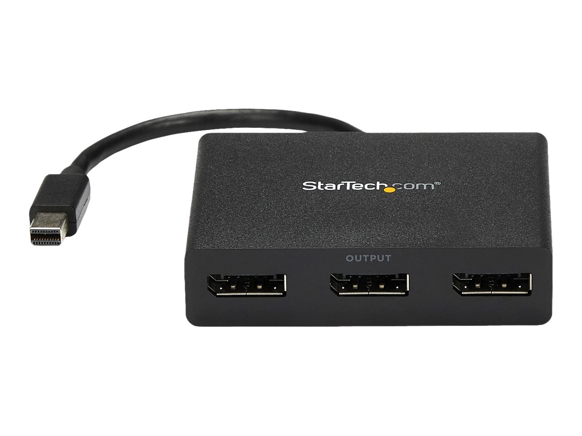 StarTech.com Mini DisplayPort 1.2 auf DisplayPort MST Hub - Triple Head mDP/ DP Multi Stream Transport - DisplayPort Verteiler - Video-Verteiler - 3 Anschlüsse