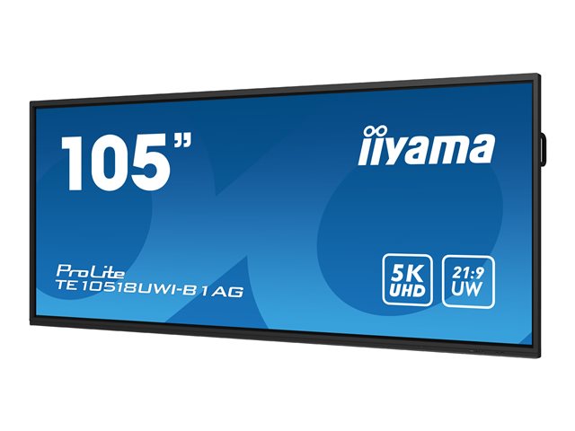 iiyama ProLite TE10518UWI-B1AG - 267 cm (105") Diagonalklasse (265.7 cm (104.6") sichtbar) LCD-Display mit LED-Hintergrundbeleuchtung - interaktive Digital Signage - mit Touchscreen - Android - 5K UHD (2160p) 5120 x 2160 - Schwarz, Matte