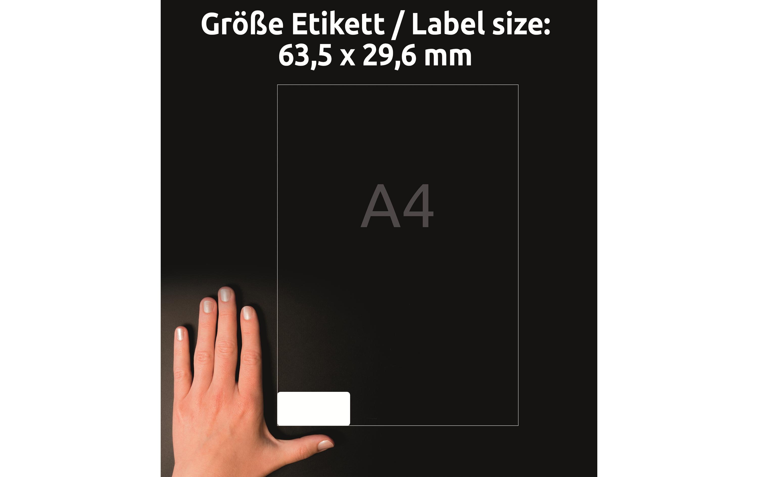 Avery - Etiketten - 675 Etikett(en) - 63.5 x 29.6 mm