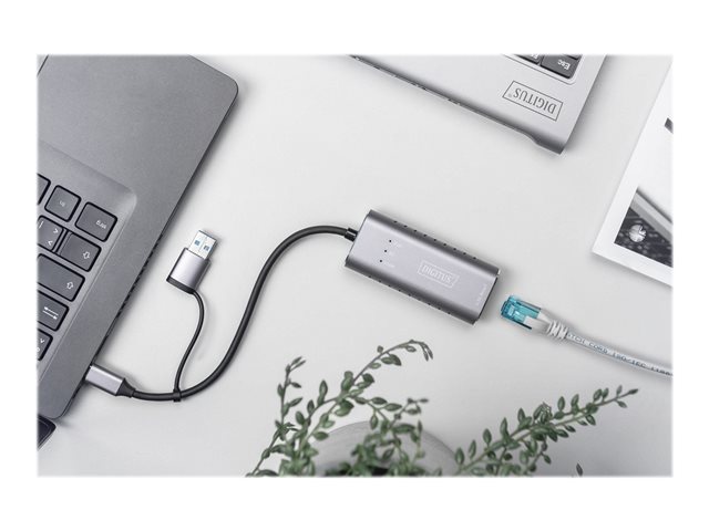 DIGITUS DN-3028 - Netzwerkadapter - USB-C / USB-A - 2.5GBase-T