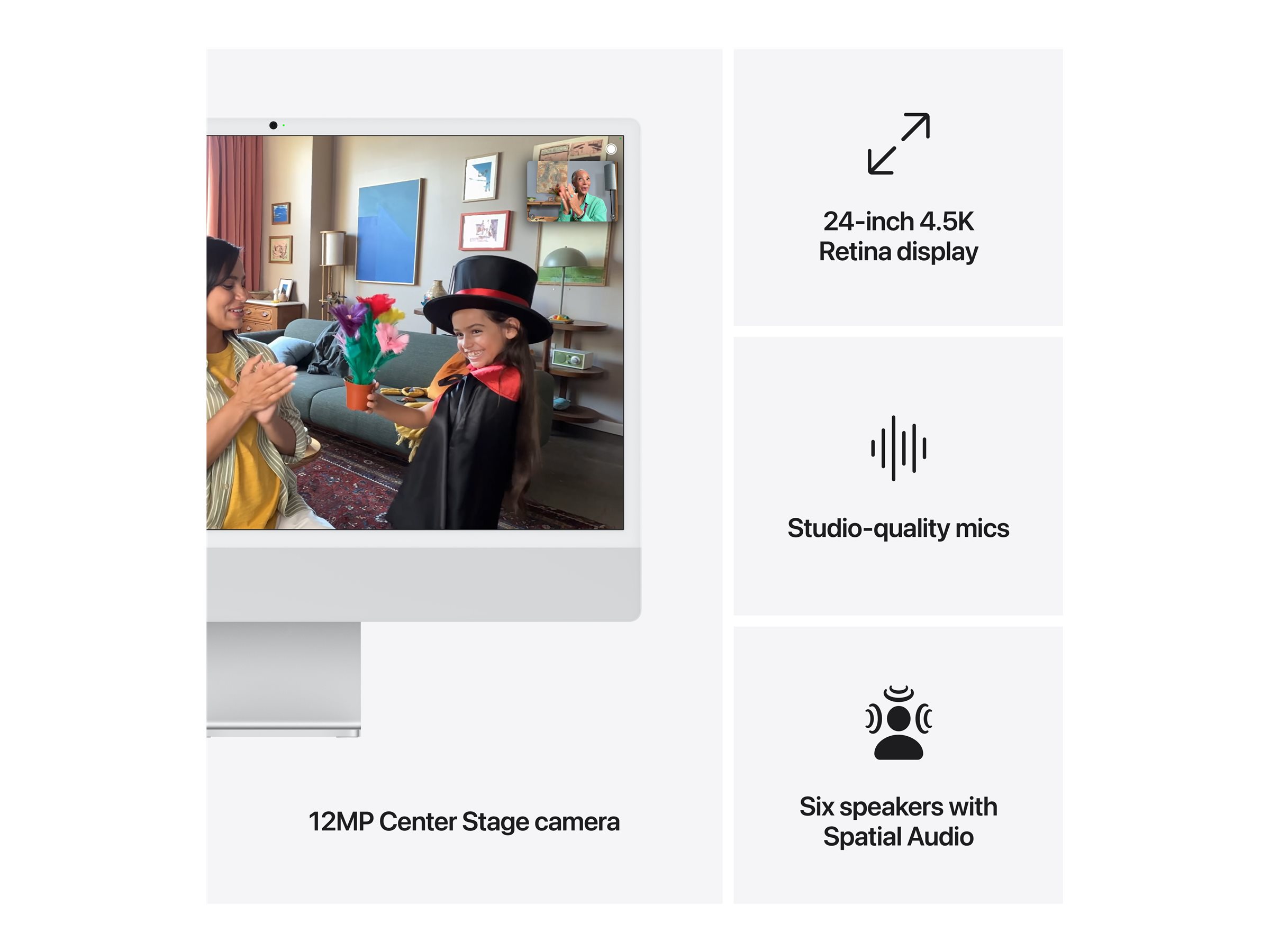 Apple iMac with 4.5K Retina display - All-in-One (Komplettlösung) - M4 - 16 GB - SSD 256 GB - LED 61 cm (24") - Deutsch