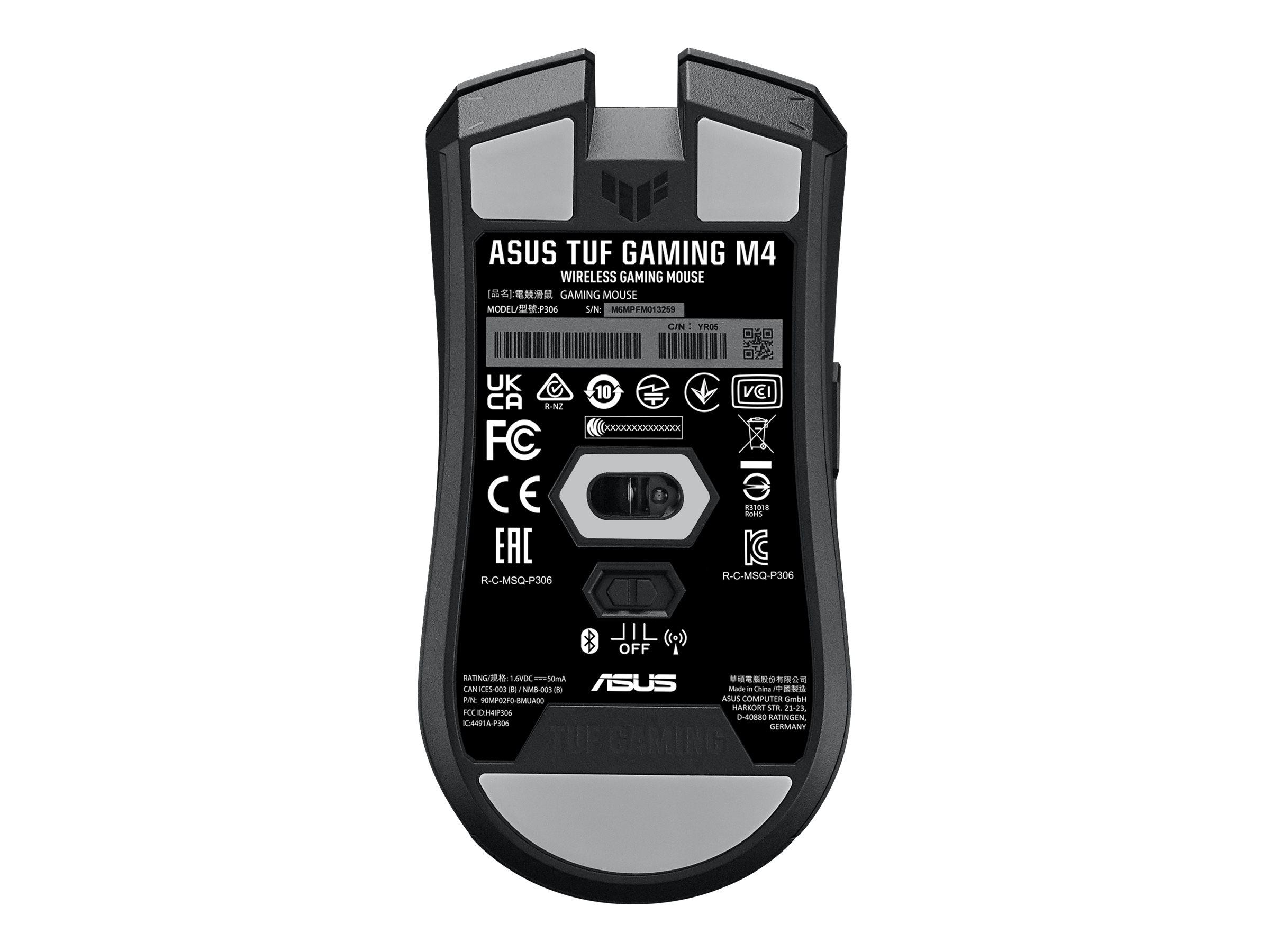 ASUS TUF Gaming M4 - Maus - 2.4 GHz
Bluetooth 5.1 - Schwarz