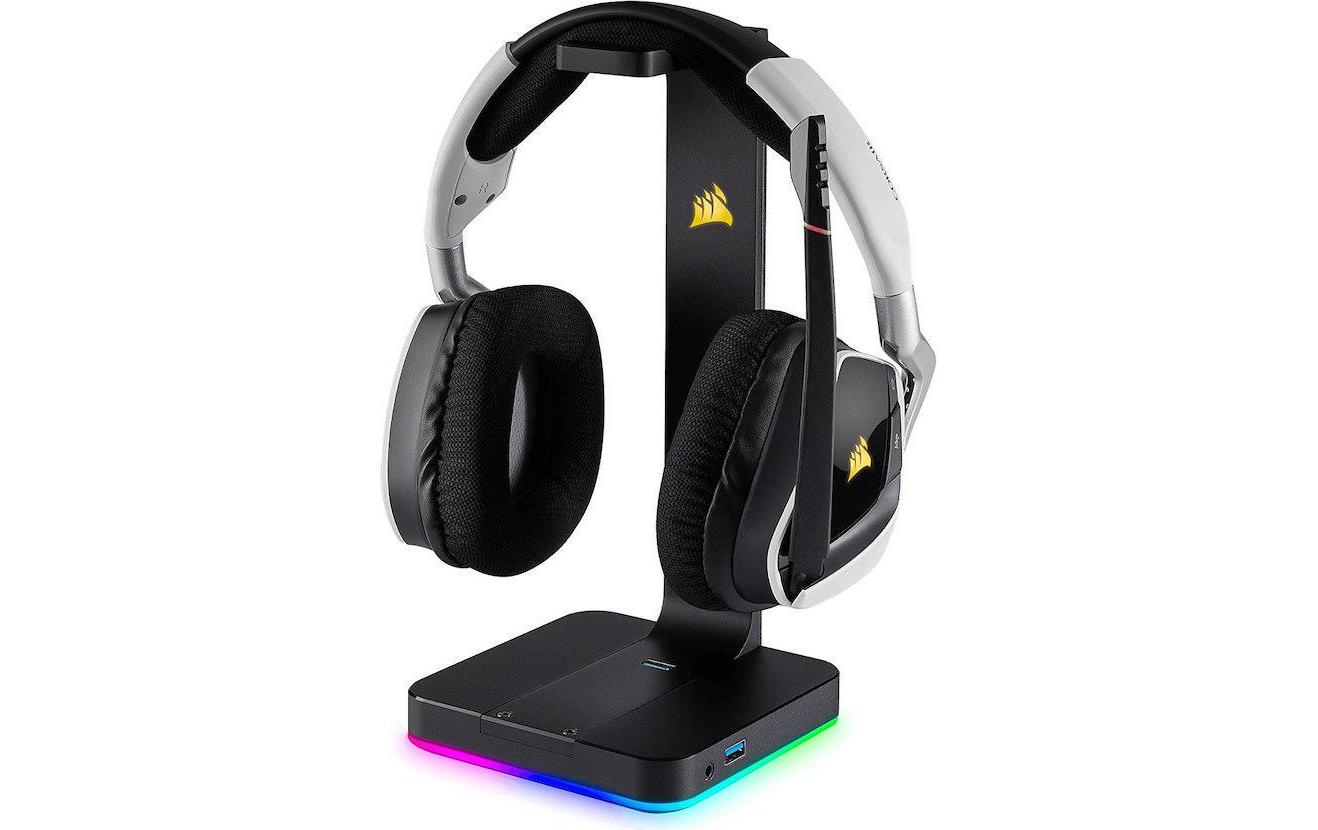Corsair Gaming ST100 RGB Premium Headset Stand - Soundkarte - 16-Bit - 48 kHz - Stereo - USB 3.1 Gen 1