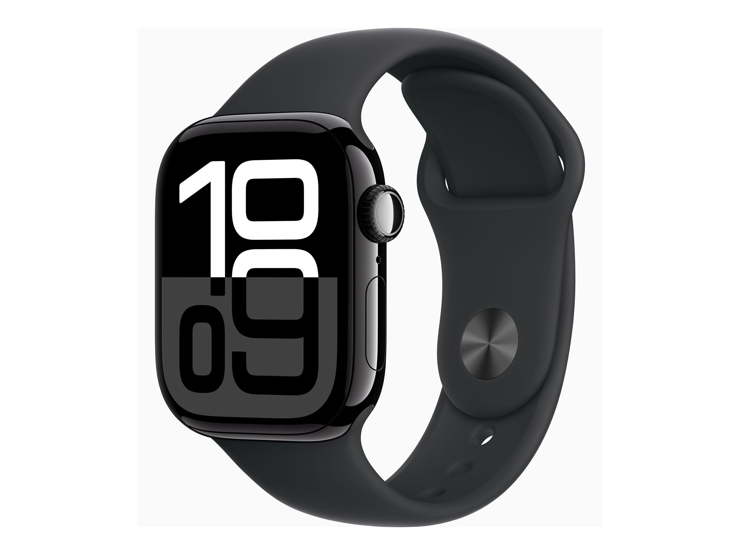 Apple Watch Series 10 GPS 42mm Jet Black Aluminium Case mit Black Sport Band - S/M (MWWE3QF/A)