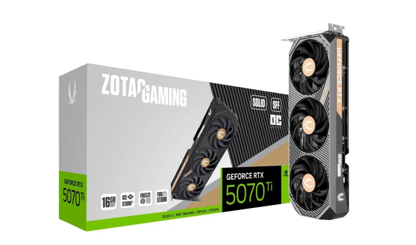 ZOTAC GAMING GeForce RTX 5070 Ti SOLID SFF - OC Edition - Grafikkarten - GeForce RTX 5070 Ti - 16 GB