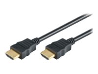 M-CAB High Speed - HDMI-Kabel - HDMI männlich zu HDMI männlich - 2 m - Schwarz - 4K Unterstützung