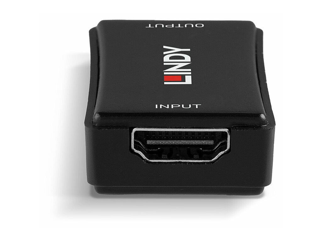 LINDY HDMI 2.0 18G UHD/HDR Repeater/Extender - Erweiterung für Video/Audio - HDMI - 19-poliger HDMI Typ A / 19-poliger HDMI Typ A - bis zu 40 m