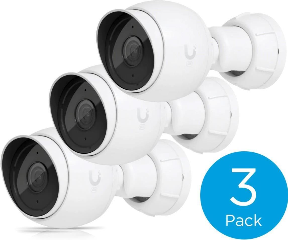 Ubiquiti UniFi Protect G5 - Netzwerk-Überwachungskamera - Bullet - Innenbereich, Außenbereich - wetterfest - Farbe (Tag&Nacht) - 5 MP - 2688 x 1512 - 2K - feste Brennweite - Audio - LAN 10/100 - PoE (Packung mit 3)