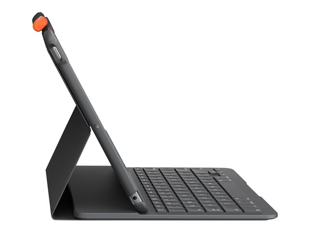 Logitech Slim Folio - Tastatur und Foliohülle - QWERTY - GB - Oxford Gray Eingabegerät