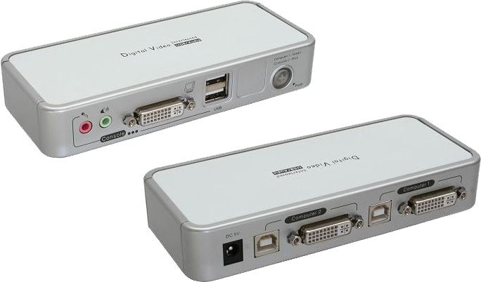 InLine - KVM-/Audio-Switch - 2 x KVM/Audio - 1 lokaler Benutzer - Desktop