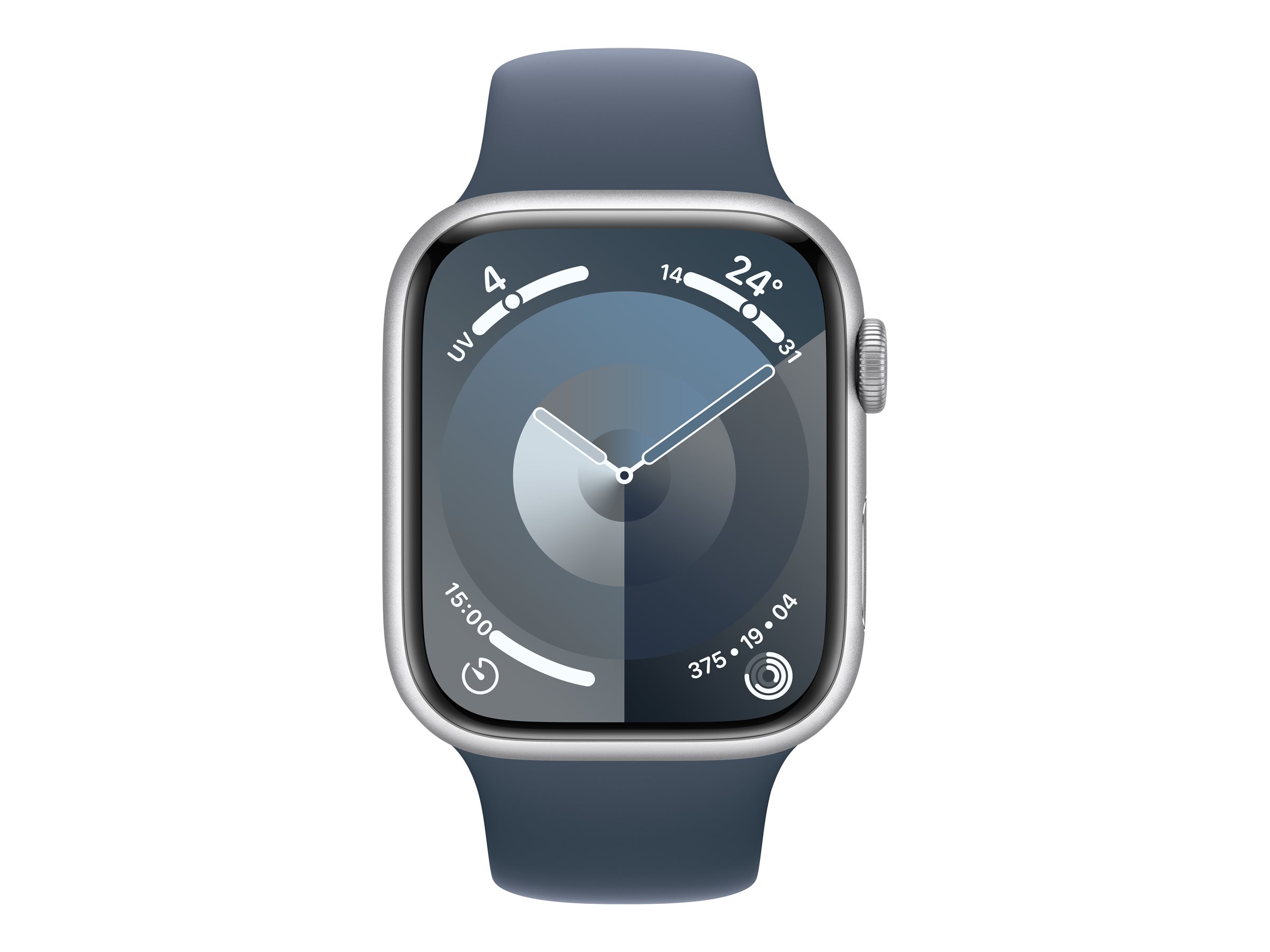 Apple Watch Series 9 (GPS) - Aluminium
Silber - intelligente Uhr mit Sportband - Storm Blue - 64 GB