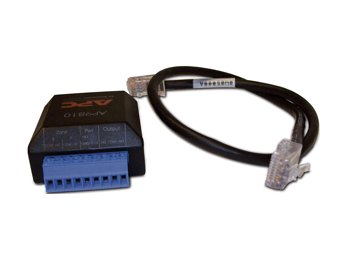 APC Dry Contact I/O Accessory - Netzwerkadapterkit - Schwarz - für P/N: SMX1500RM2UCNC, SMX750C, SRTL10KRM4UT, SRTL2K2RM1UWNC, SRTL3KRM1UC, SRTL8KRM4UT