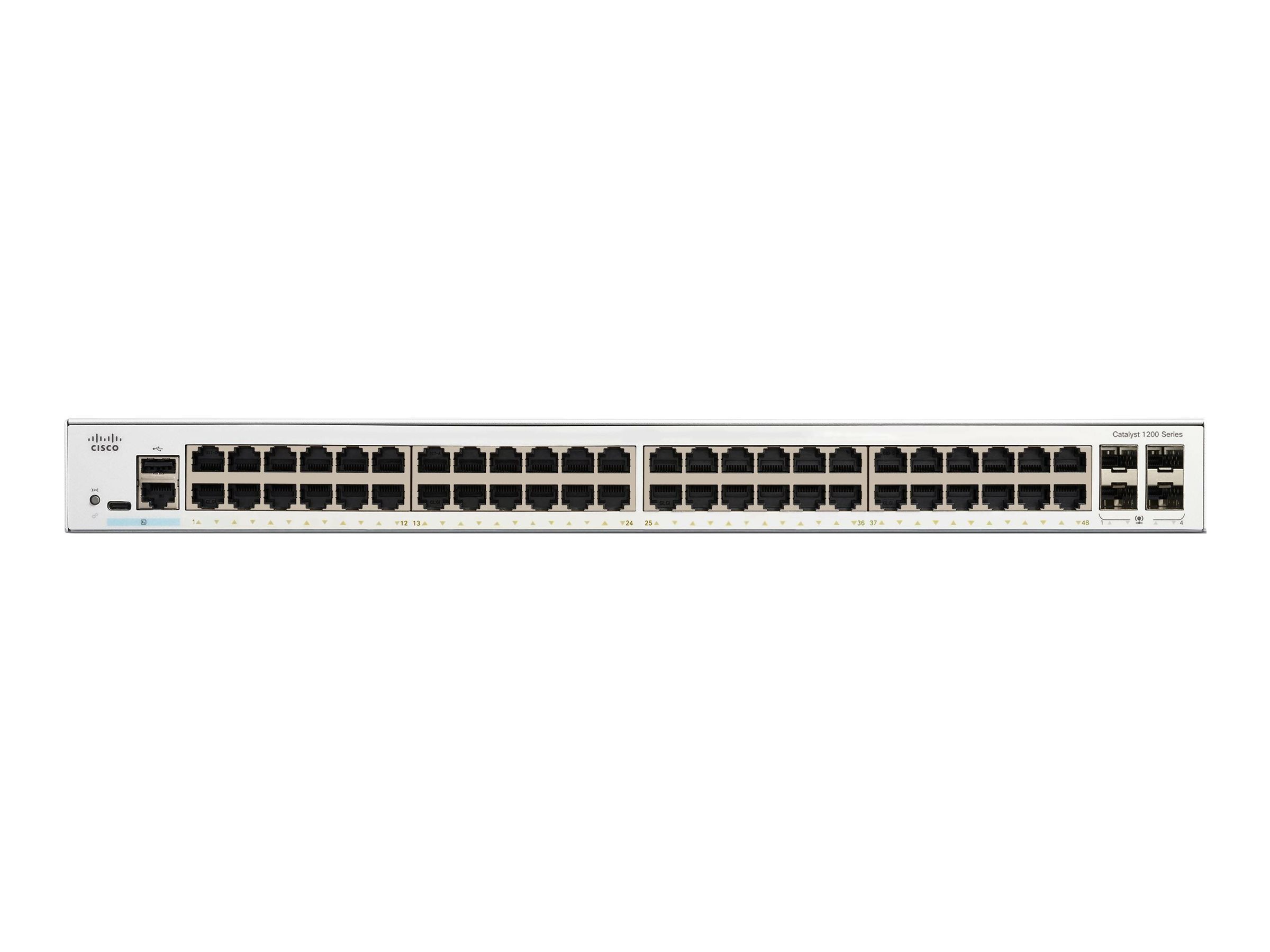 Cisco Catalyst 1200-48T-4G - Switch - 48 Anschlüsse - Smart - an Rack montierbar