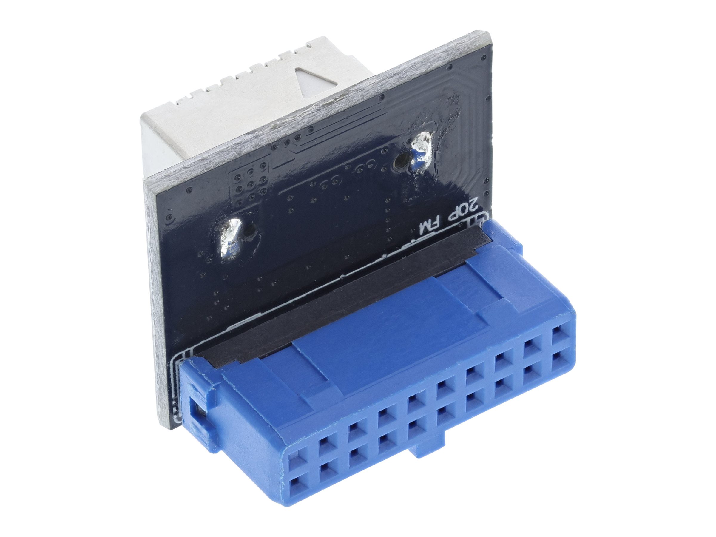 InLine - interner USB-Adapter - 20-poliger USB 3.0 Kopf zu 20-poliger USB 3.1 Header