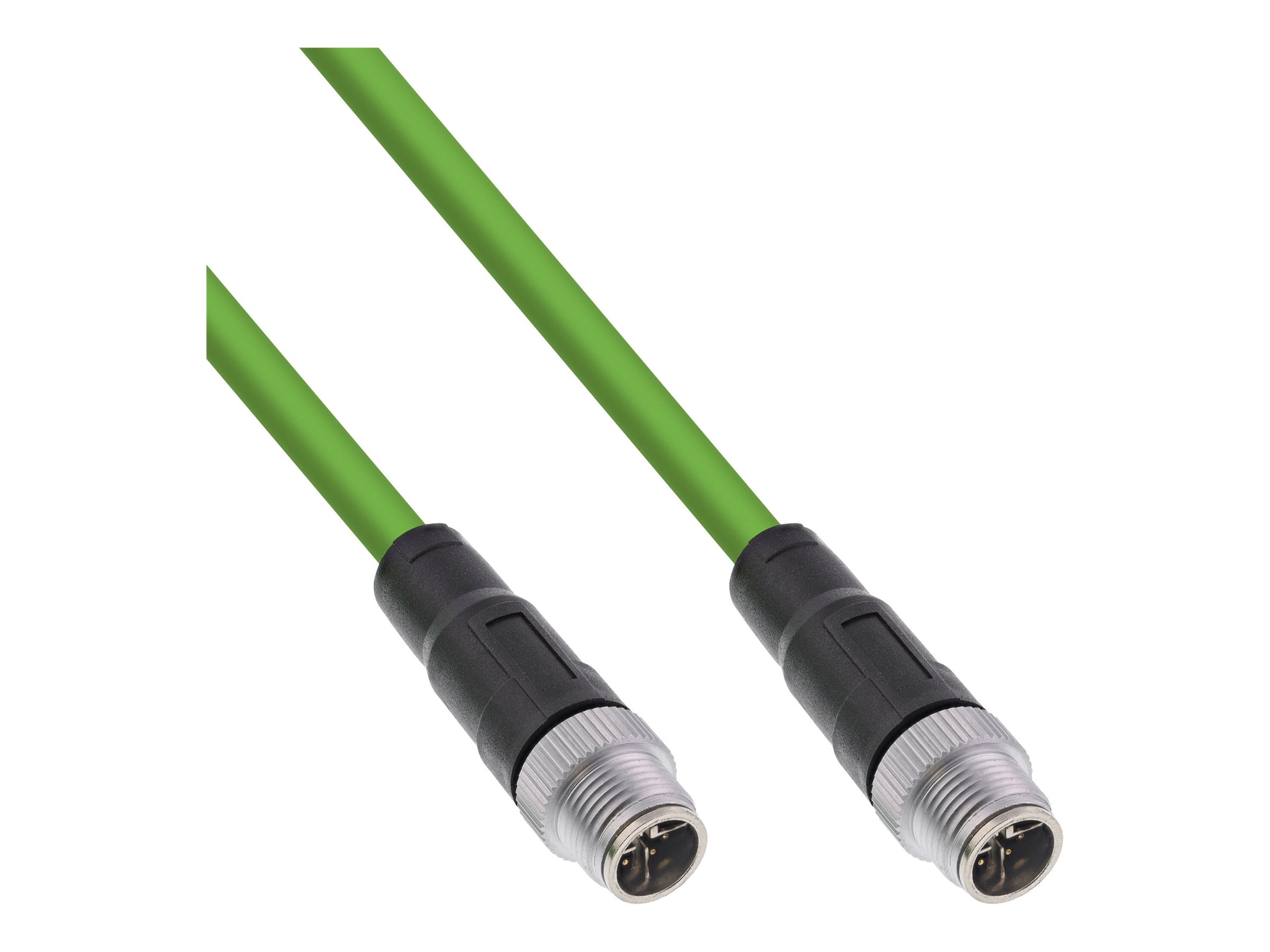 InLine - Netzwerkkabel - 8 pin M12-X (M) zu 8 pin M12-X (M) - 15 m - 6.8 mm - SF/UTP - CAT 6a - halogenfrei, X-kodiert - grün