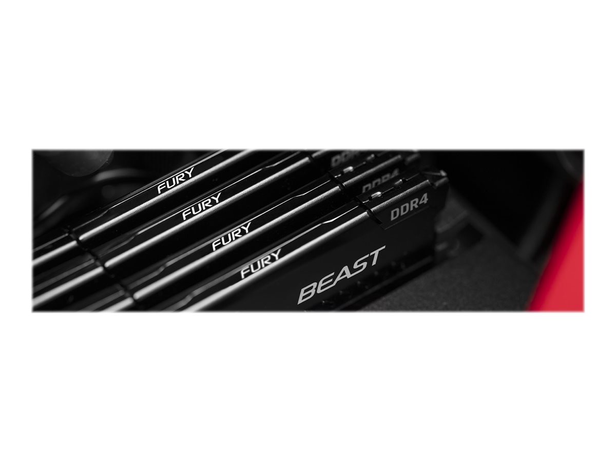Kingston FURY Beast - DDR4 - Kit - 128 GB: 4 x 32 GB - DIMM 288-PIN - 3200 MHz / PC4-25600 - ungepuffert