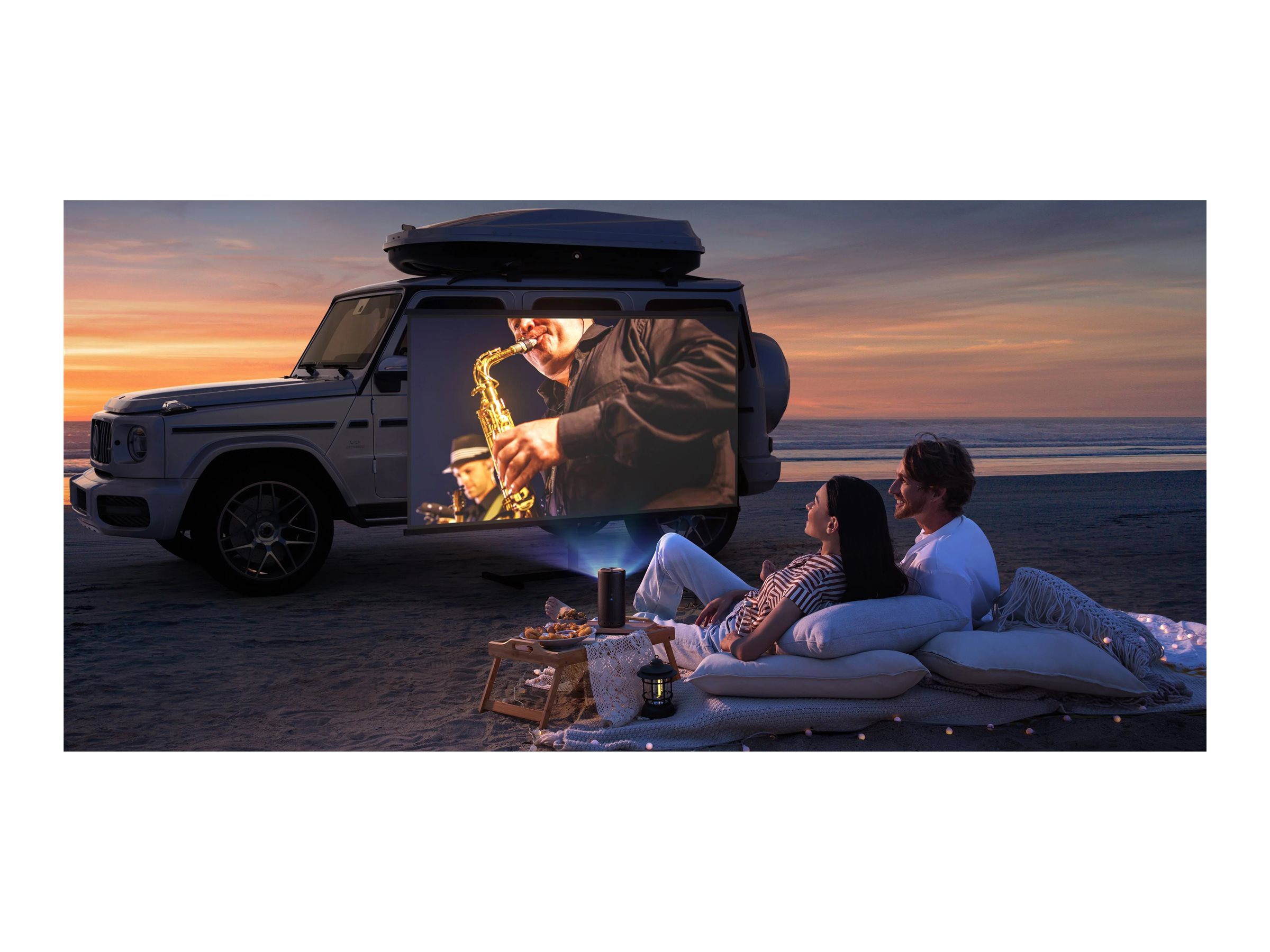 Nebula Capsule 3 Laser - DLP-Projektor - tragbar - 802.11a/b/g/n/ac wireless / Bluetooth 5.1 - Schwarz