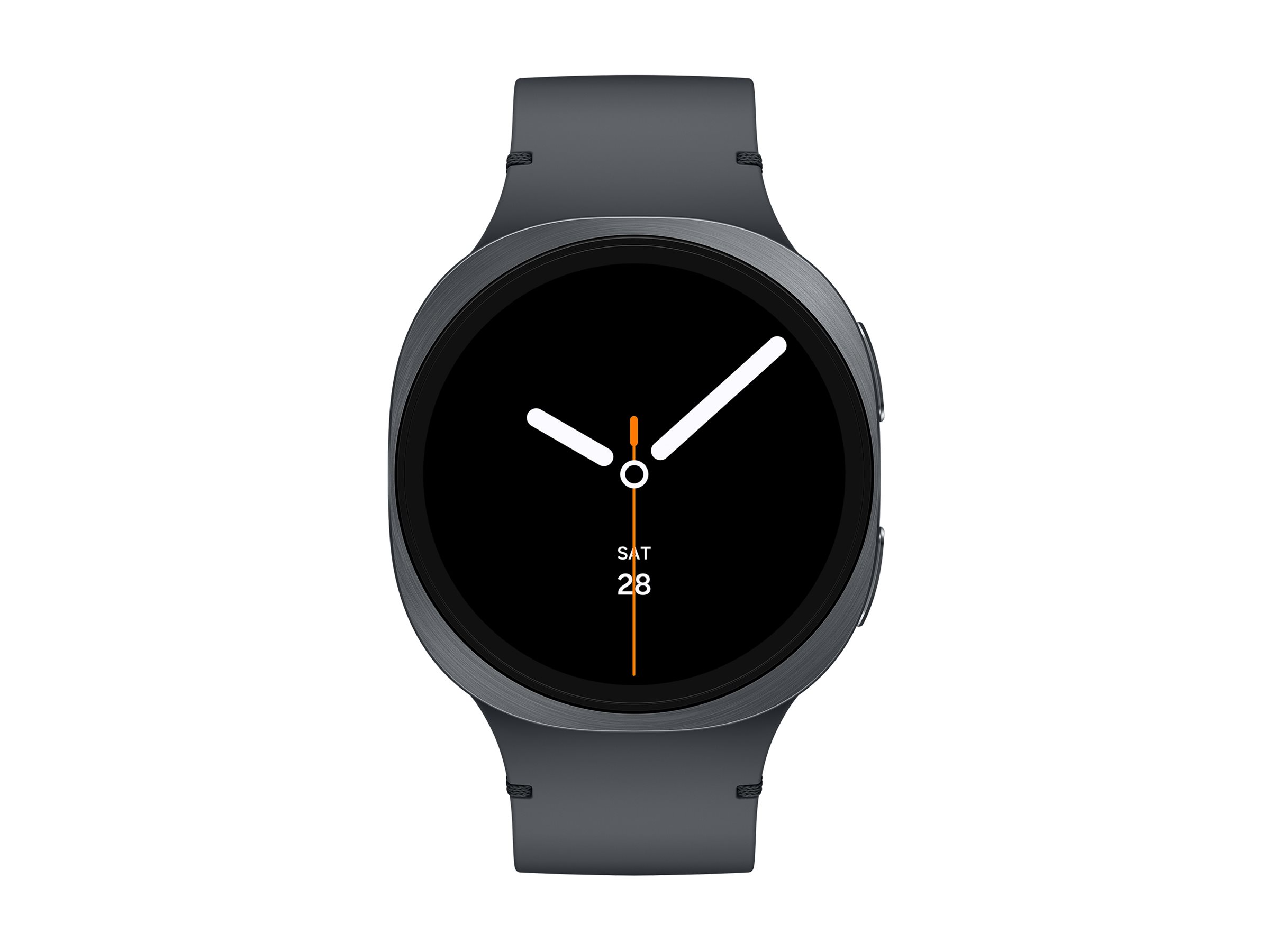 Samsung Galaxy Watch8 - 44 mm - Carbon-Schwarz - intelligente Uhr mit Sportband - Gummi - Graphit - Bandgröße: M/L - Anzeige 3.7 cm (1.47") (SM-L330NDAADBT)