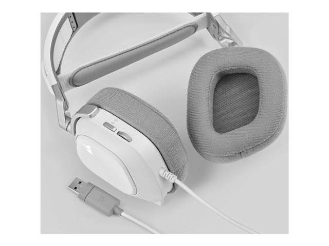 CORSAIR Gaming HS80 RGB - Headset - ohrumschließend - kabelgebunden - USB - weiß
