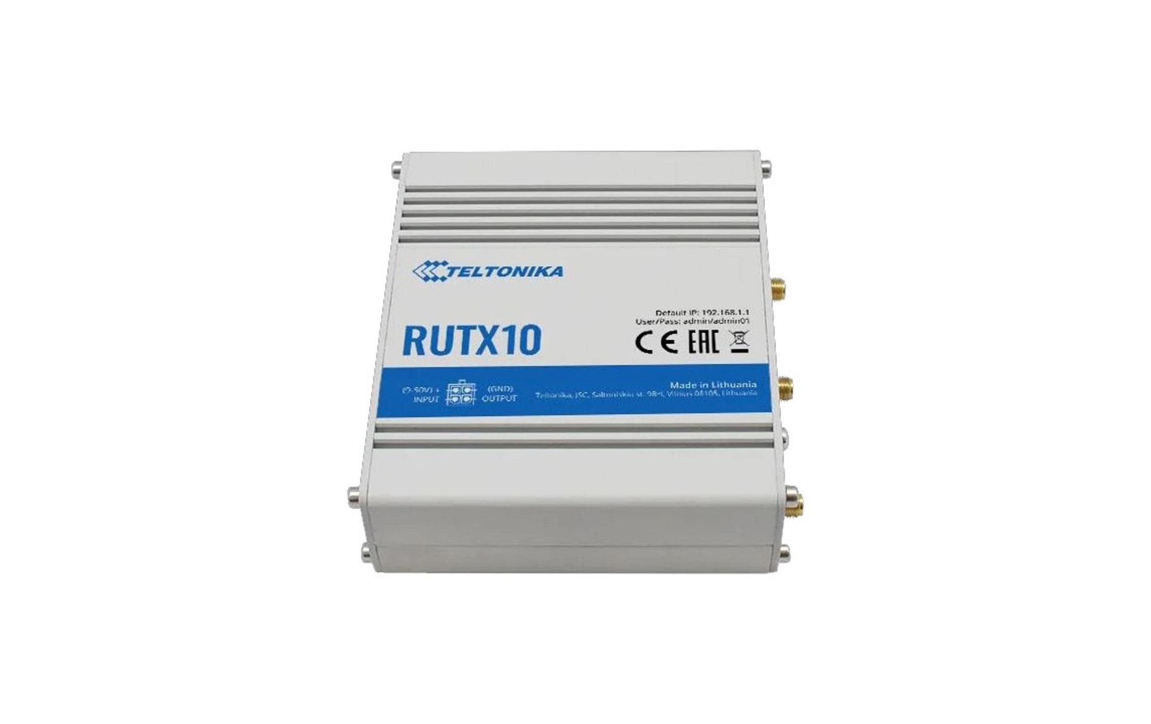 Teltonika RUTX10 - Wireless Router - Bluetooth
Wi-Fi 5 - an DIN-Schiene montierbar