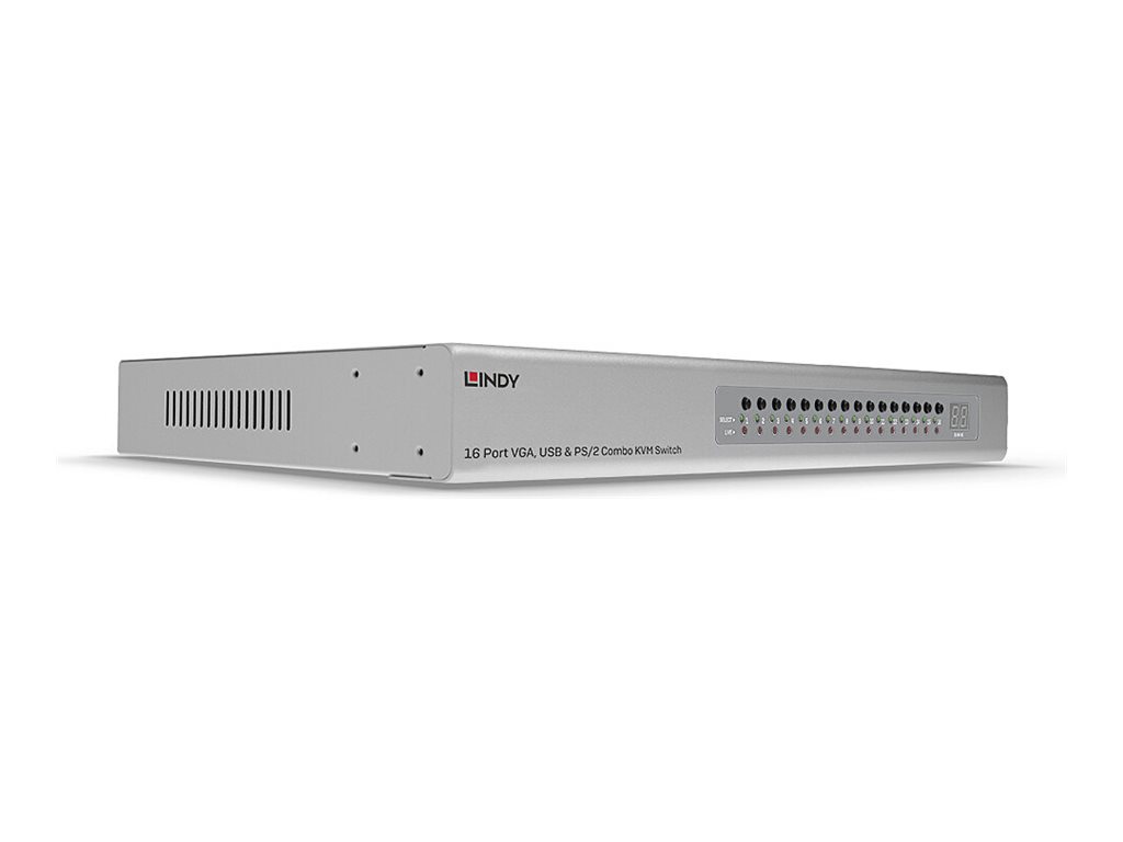 Lindy - KVM-Switch - VGA
USB & PS/2 Combo - 16 Anschlüsse - an Rack montierbar