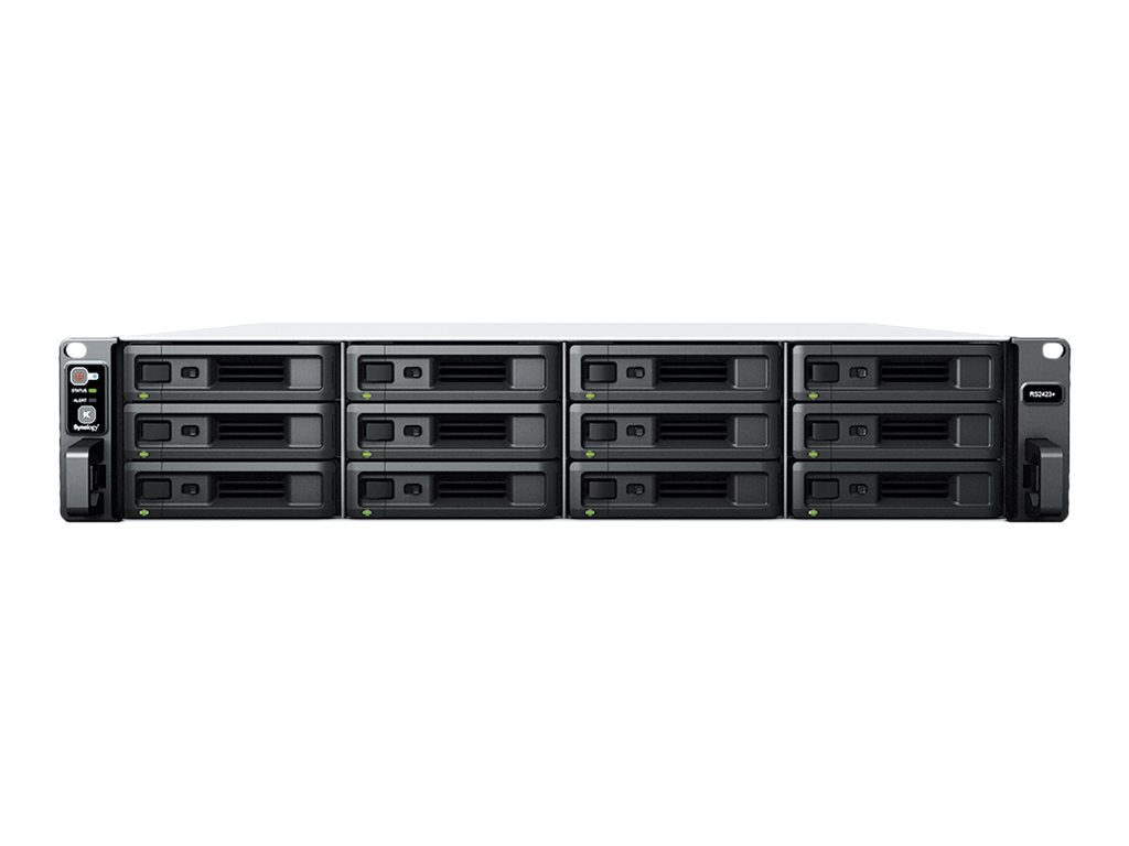 Synology RackStation RS2423RP+ - NAS-Server - 12 Schächte - Rack - einbaufähig - SATA 6Gb/s - RAID 0, 1, 5, 6, 10, JBOD - RAM 8GB - Gigabit Ethernet / 10 Gigabit Ethernet - iSCSI Support - 2U (RS2423RP+)