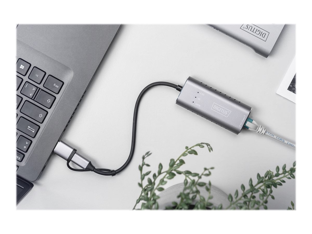 DIGITUS DN-3028 - Netzwerkadapter - USB-C / USB-A - 2.5GBase-T