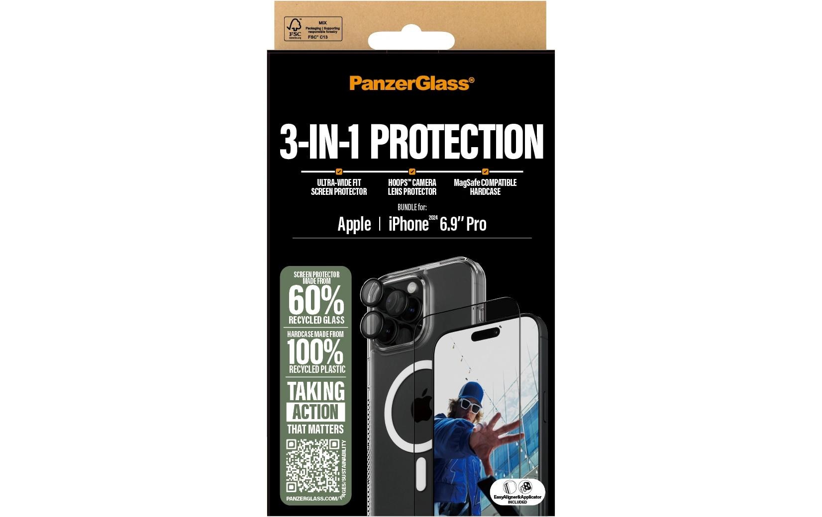 PanzerGlass 3-in-1 Protection iPhone 16 Pro Max - PanzerGlass 3-in-1 Protection Bundle iPhone 16 6.9Inch Pro