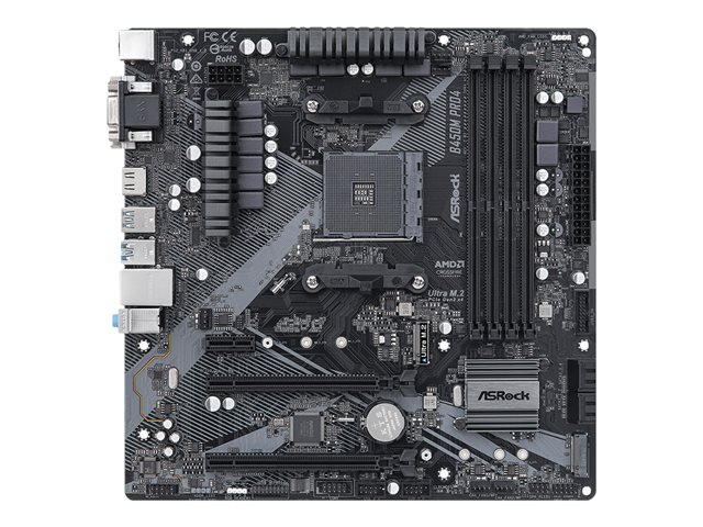 ASRock B450M Pro4 R2.0 - Motherboard - micro ATX - Socket AM4 - AMD B450