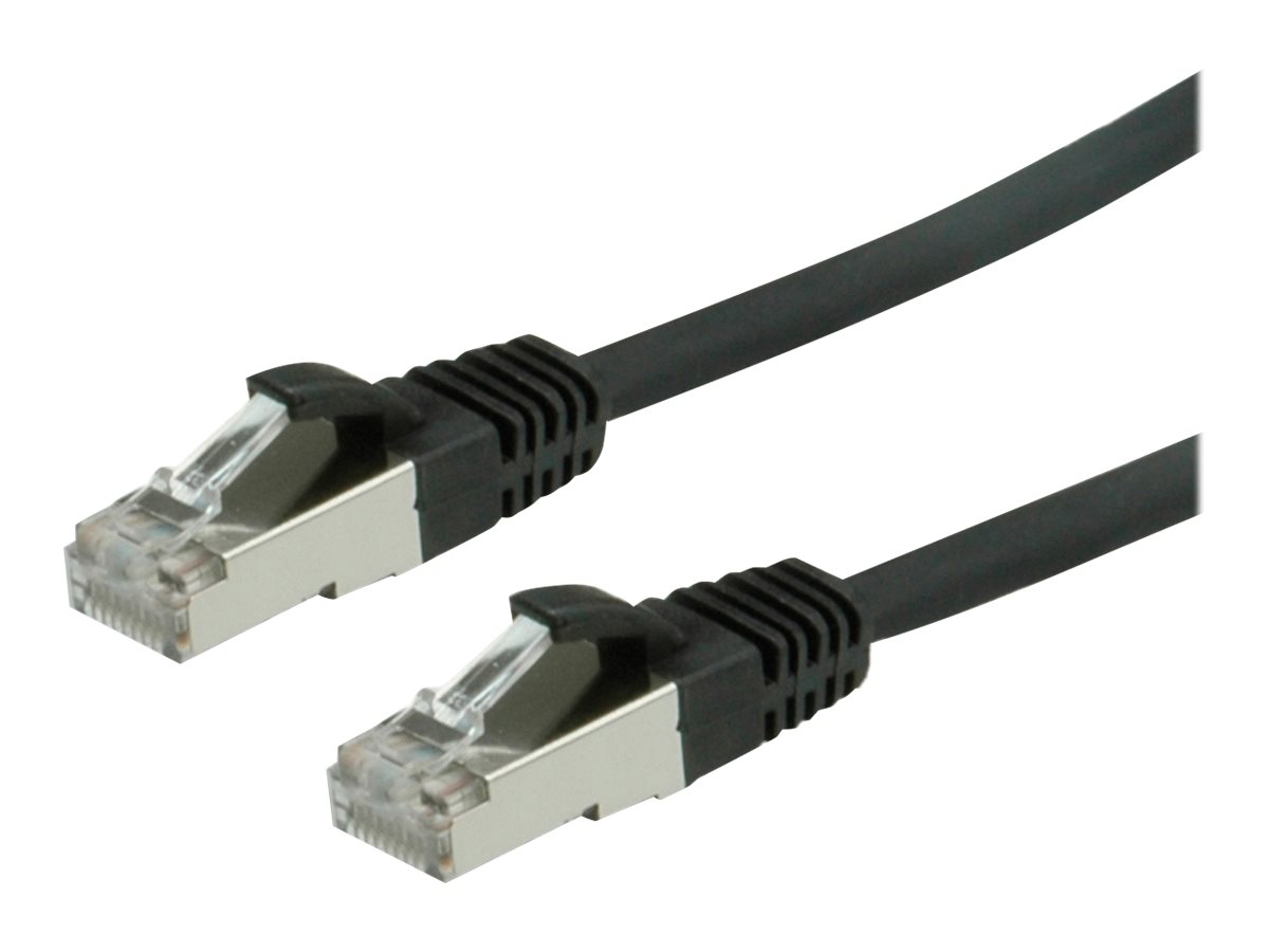 VALUE - Patch-Kabel - RJ-45 (M) zu RJ-45 (M) - 5 m - SFTP, PiMF - CAT 6e - halogenfrei, geformt, ohne Haken, verseilt - Schwarz