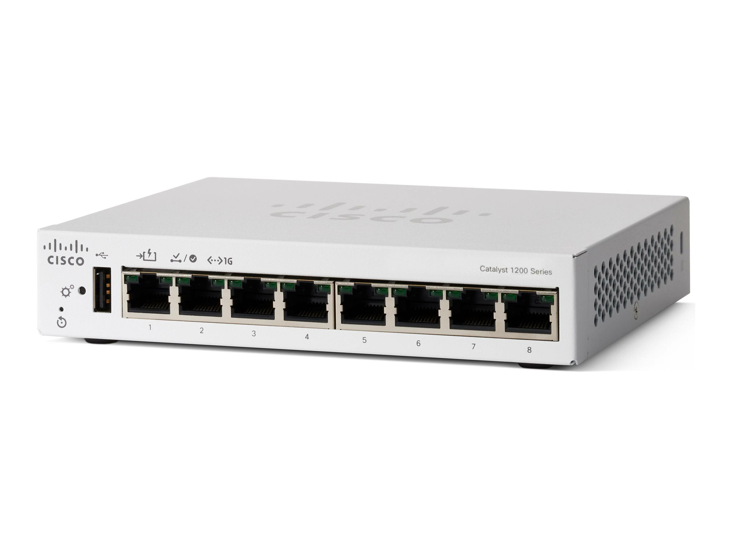 Cisco Catalyst 1200-8T-D - Switch - Gigabit Ethernet - 8 Anschlüsse - Smart