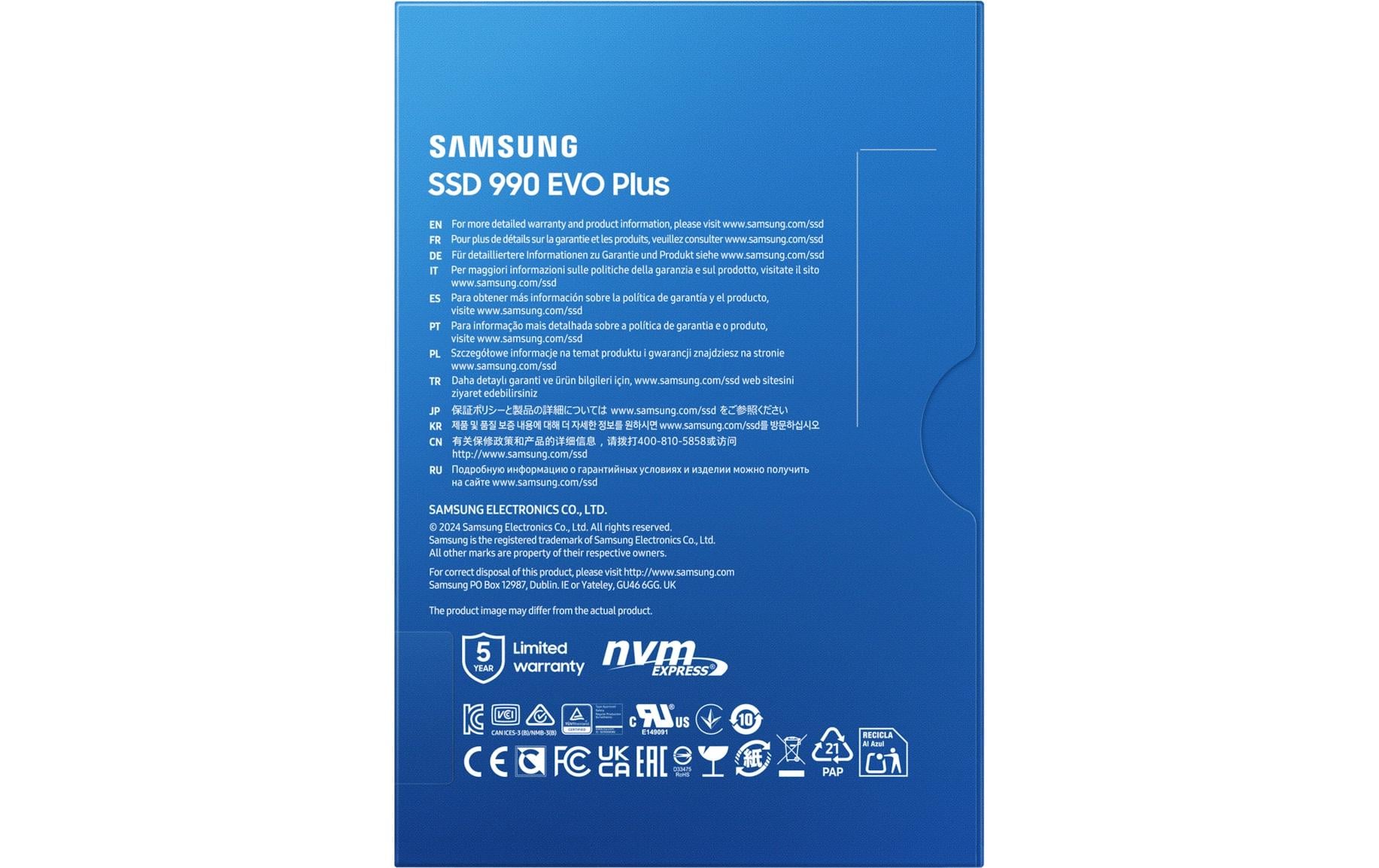 Samsung SSD 990 EVO Plus NVMe M.2 2280 NVMe 1000 GB