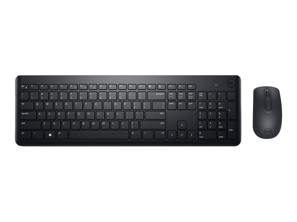 Dell Keyboard and Mouse KM3322W - Tastatur-und-Maus-Set - kabellos - 2.4 GHz - QWERTY - International Englisch - Schwarz - mit 3 years NBD Advance Exchange