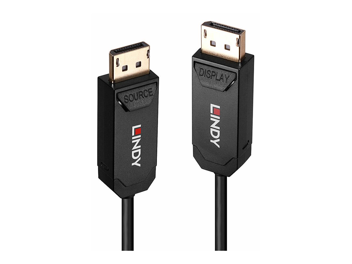 Lindy - DisplayPort-Kabel - DisplayPort (M) zu DisplayPort (M) - DisplayPort 2.0 - 50 m - unterstützt 8K 60 Hz (7680 x 4320), UHBR10 - Schwarz